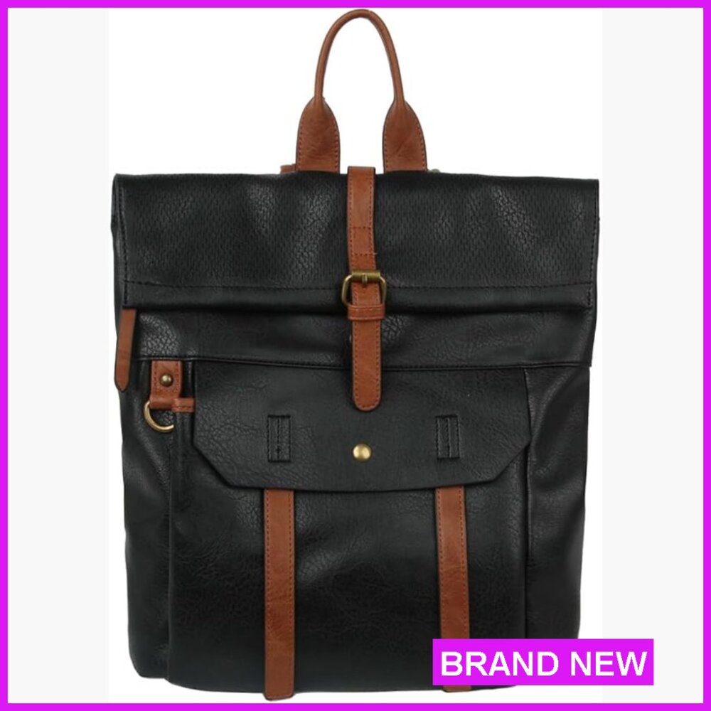 Chic Minimal Backpack Purse Soft Shell Adjustable… - image 1